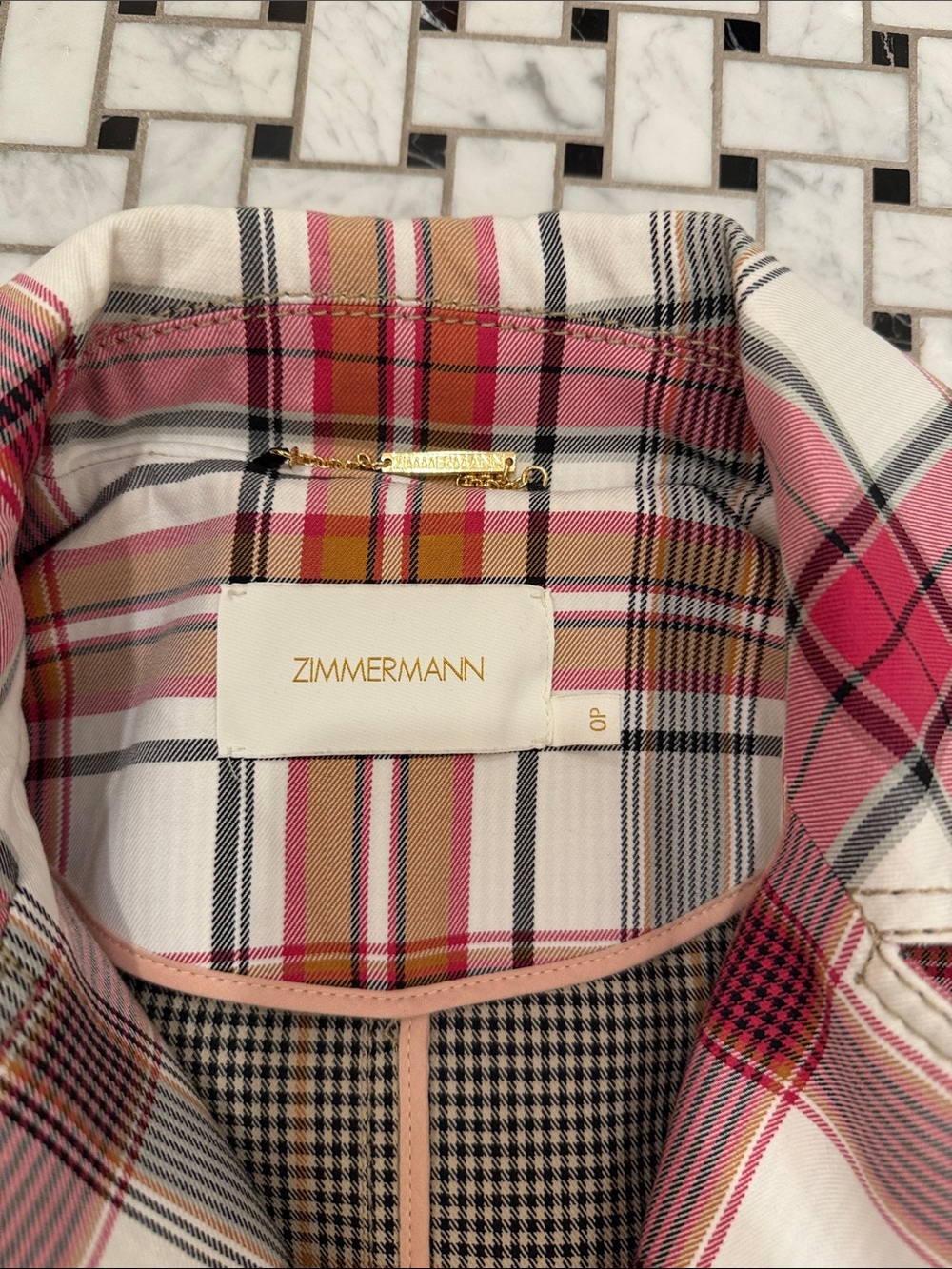Zimmermann plaid trench coat - Picture 2 of 5